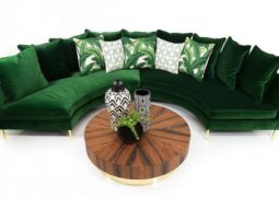 yeşil oval kanepe